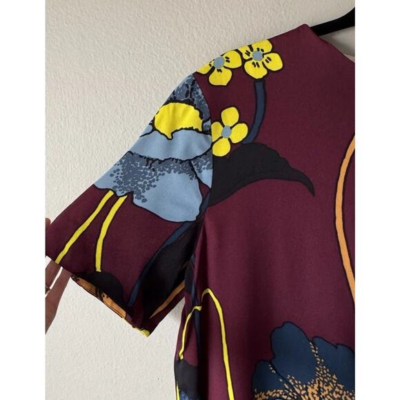 MARNI Bold Floral Print Mini Dress Women’s Size 40 Holiday Retro Colorful RARE - Picture 7 of 11